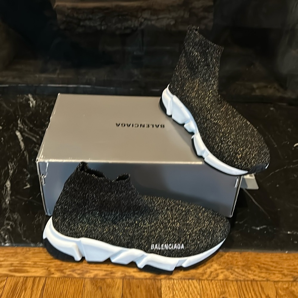 Balenciaga Speed LT sneakers Black and Gold